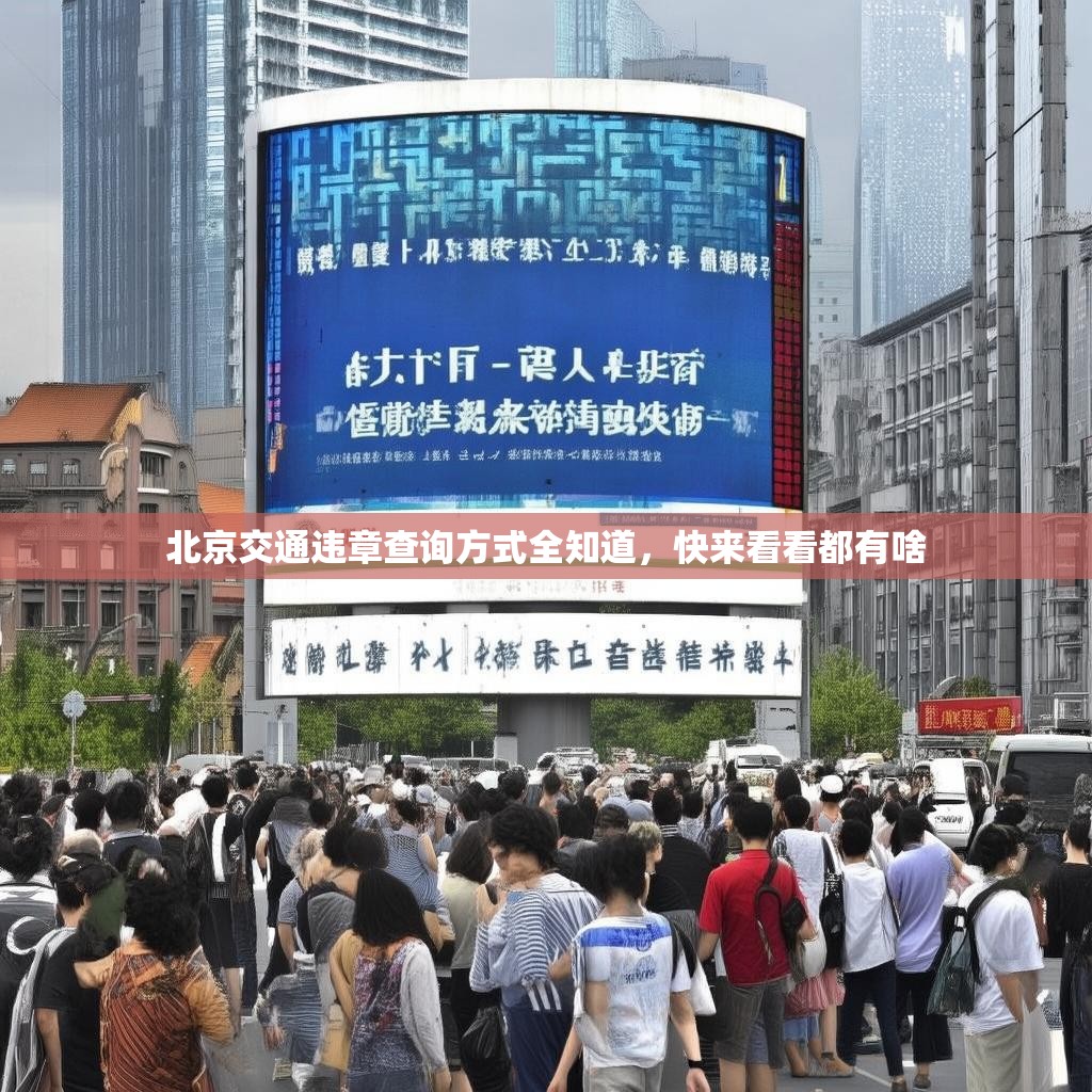 北京交通违章查询方式全知道，快来看看都有啥