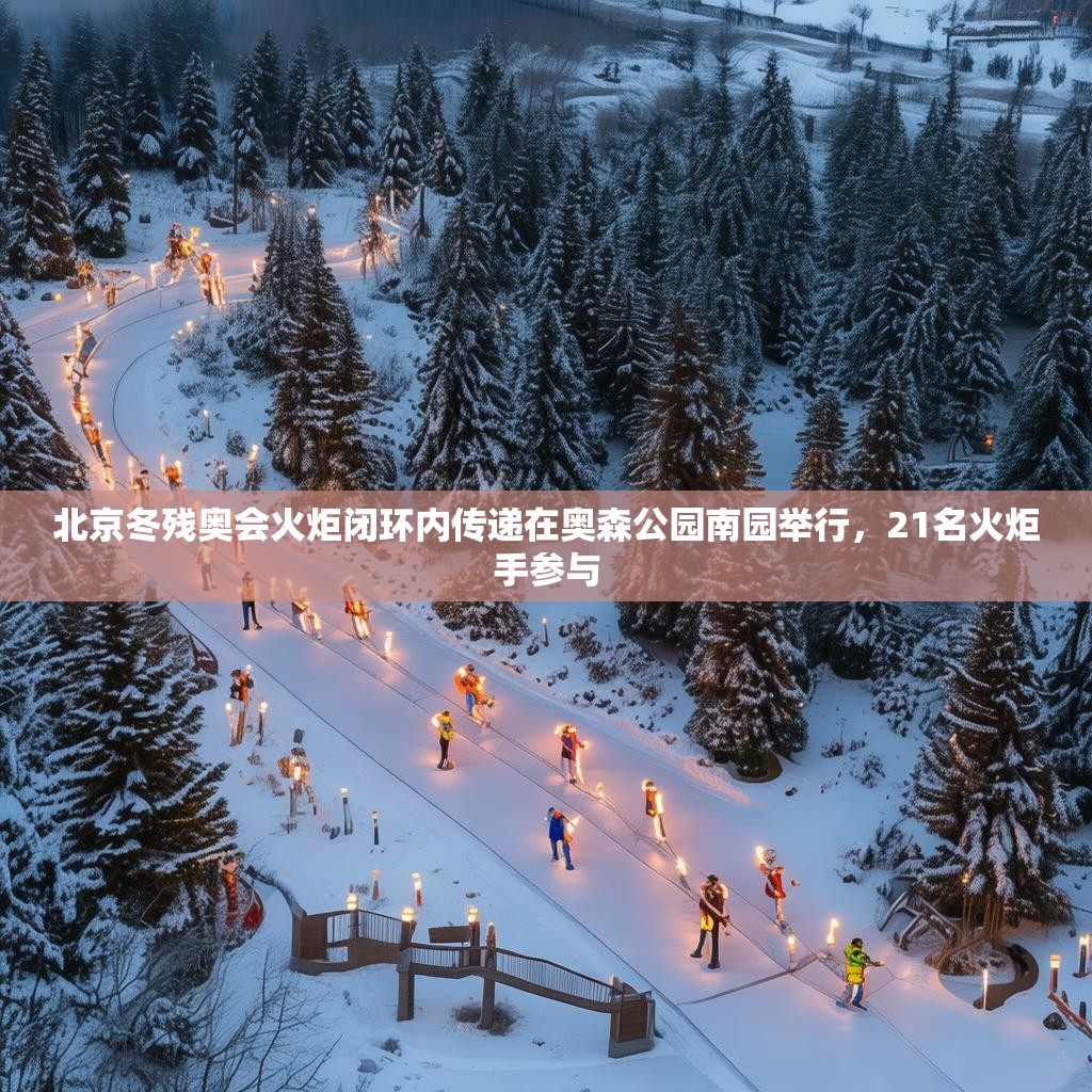 北京冬残奥会火炬闭环内传递在奥森公园南园举行，21名火炬手参与