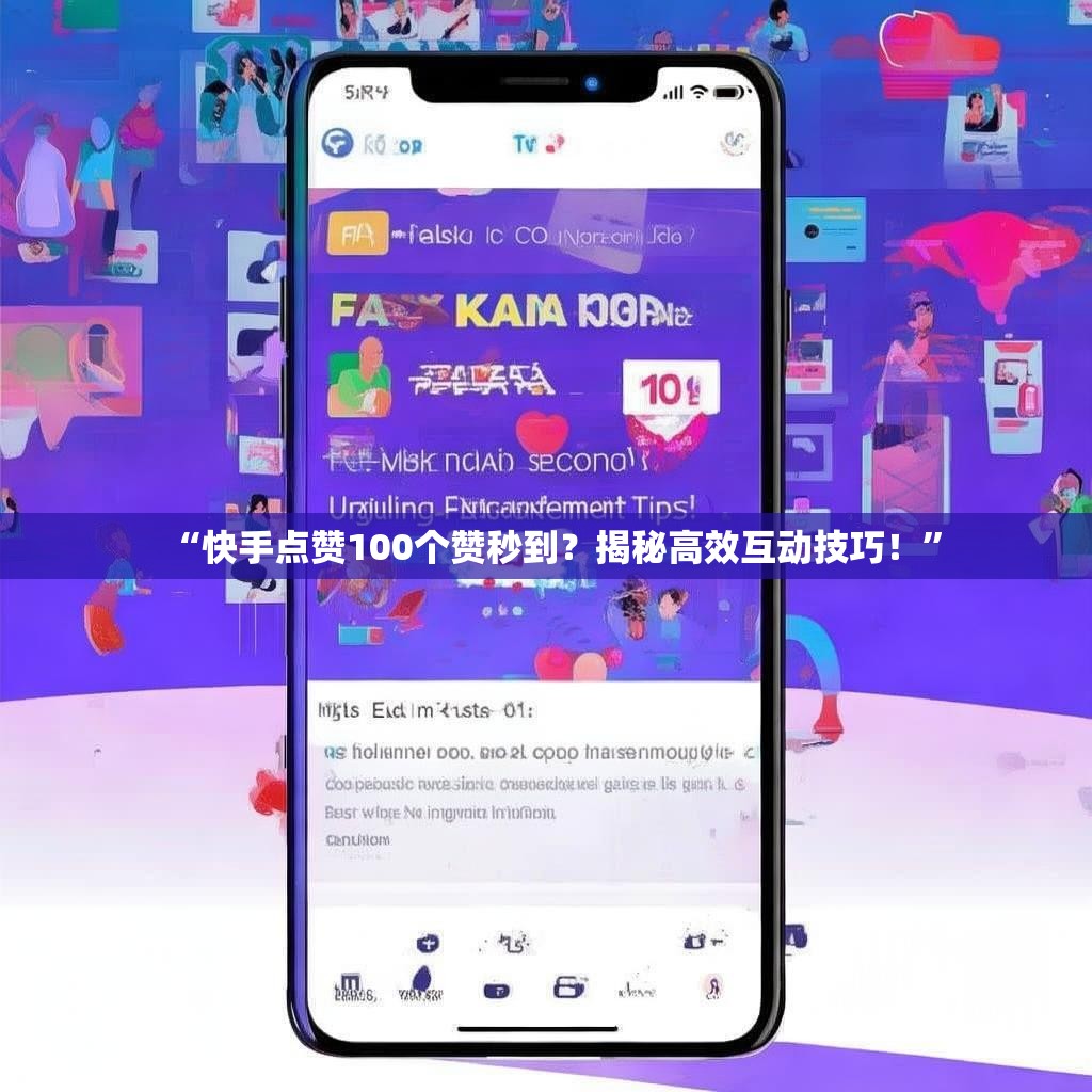 “快手点赞100个赞秒到?揭秘高效互动技巧!”