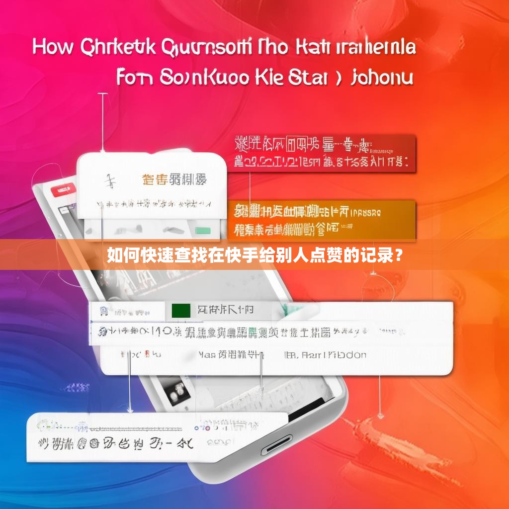 如何快速查找在快手给别人点赞的记录？