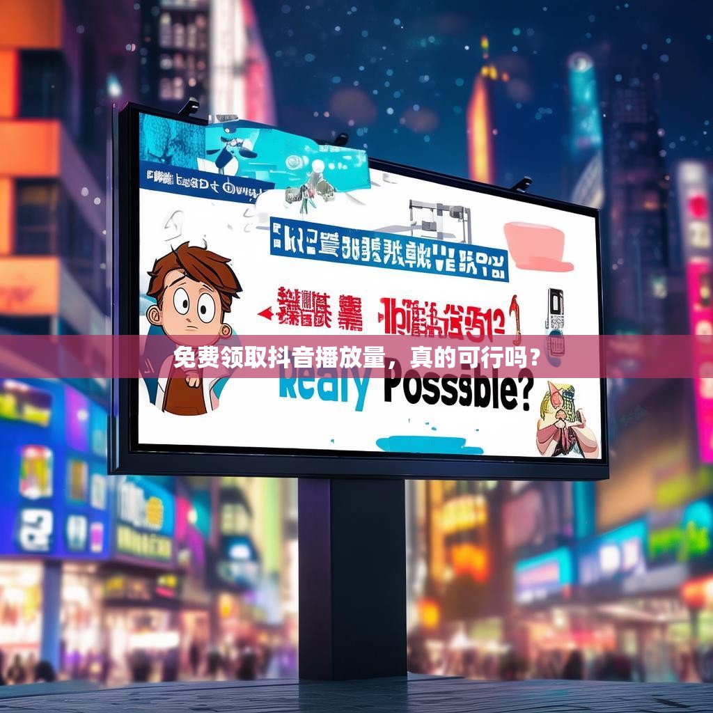免费领取抖音播放量，真的可行吗？