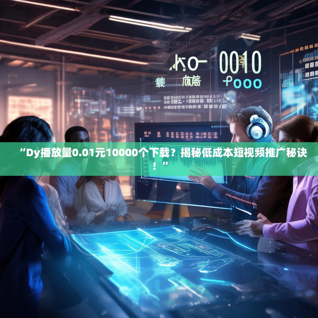 “Dy播放量0.01元10000个下载?揭秘低成本短视频推广秘诀!”