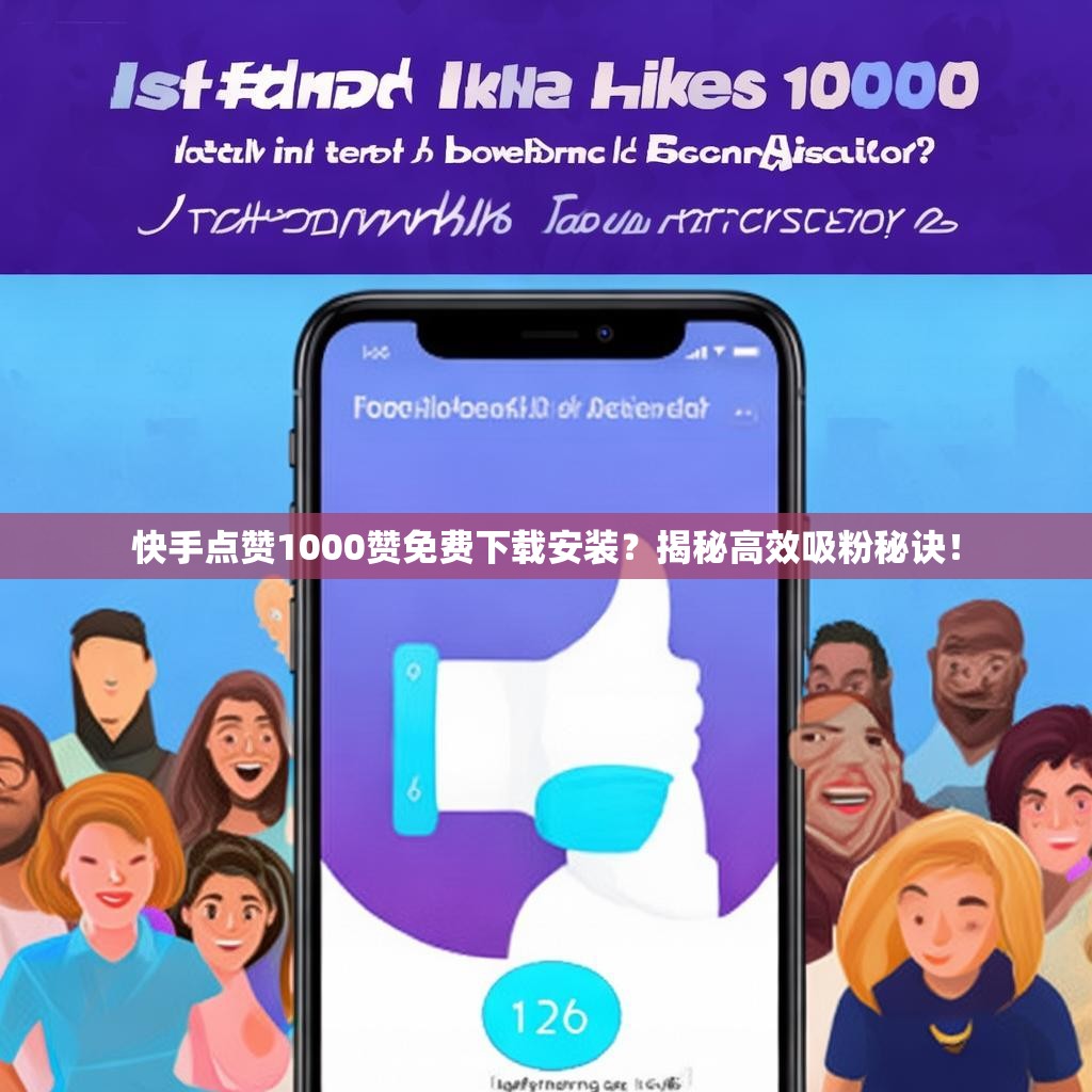 快手点赞1000赞免费下载安装?揭秘高效吸粉秘诀!