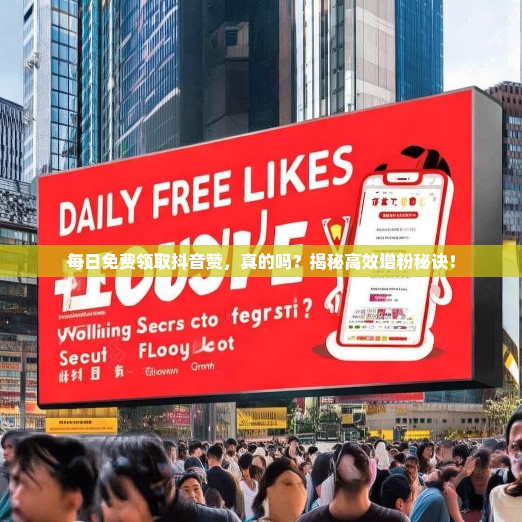 每日免费领取抖音赞，真的吗？揭秘高效增粉秘诀！