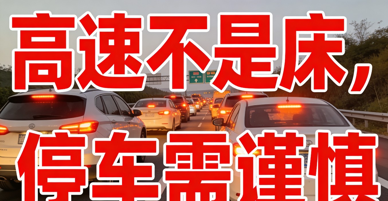 高速车道当睡房?停车酣睡致12公里长龙,罚200记9分